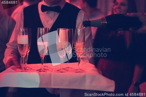 Image of champagne  in wineglasses