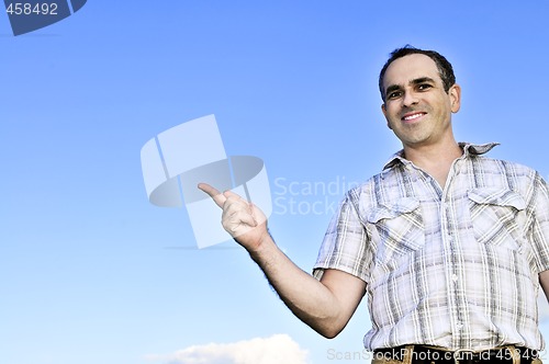 Image of Happy man gesturing