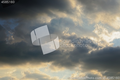 Image of Blue sky background with white clouds