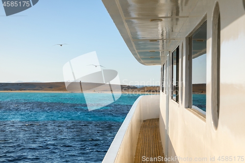 Image of Corridor of luxury yacht