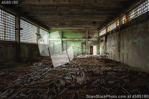 Image of Abandoned Sport Hall in evacuated school