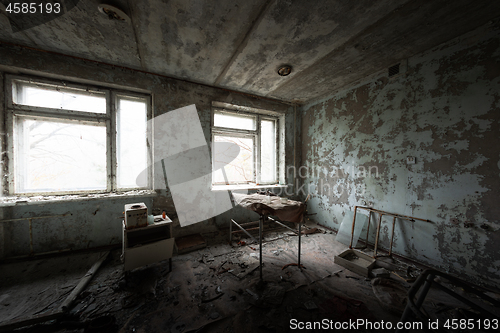 Image of Abandoned room in destroyed hospital