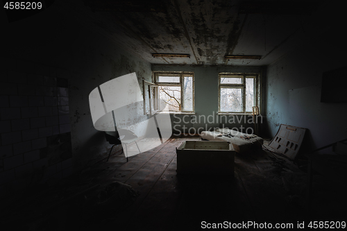 Image of Abandoned room in destroyed hospital