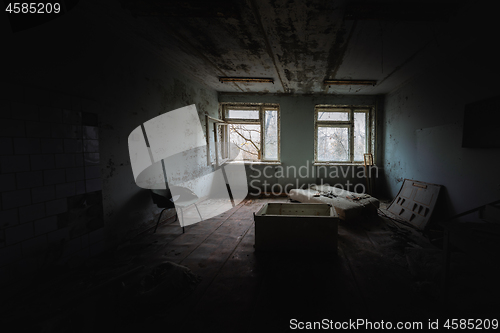 Image of Abandoned room in destroyed hospital
