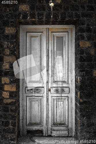 Image of Old wooden door as background texture