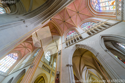 Image of Interior view of the Cathedral of Saint Corentin and his vaults 