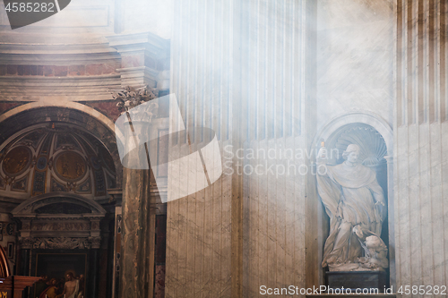 Image of Rays of lights in Saint Peters Cathedral in Vatican