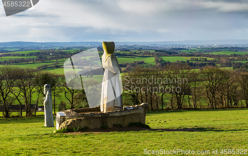 Image of Valley of the Saints and his stone statues in Brittany