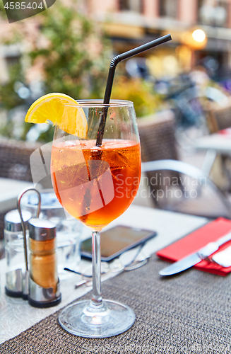 Image of Glass of Aperol Spritz cocktail