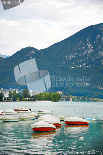 Image of Panoramic view of Lake Annecy in France