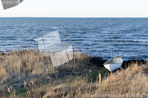 Image of Landed small fishing boat