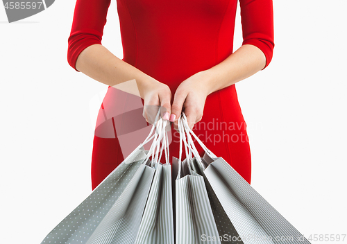 Image of Woman with shopping bags