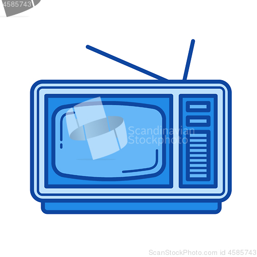 Image of Vintage TV line icon.