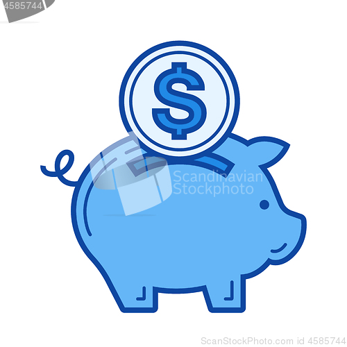 Image of Money savings line icon.