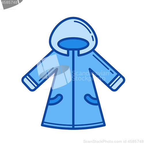 Image of Baby winter clothes line icon.