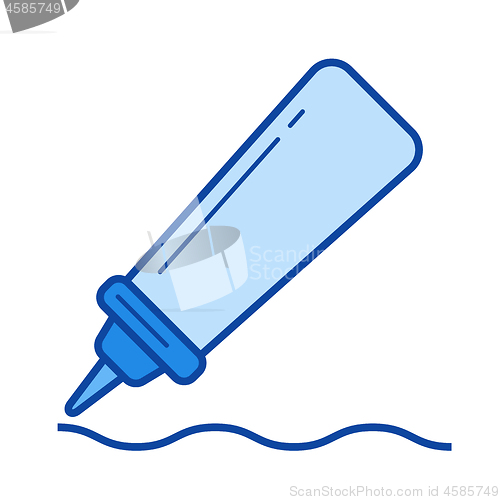 Image of BBQ sauce line icon.
