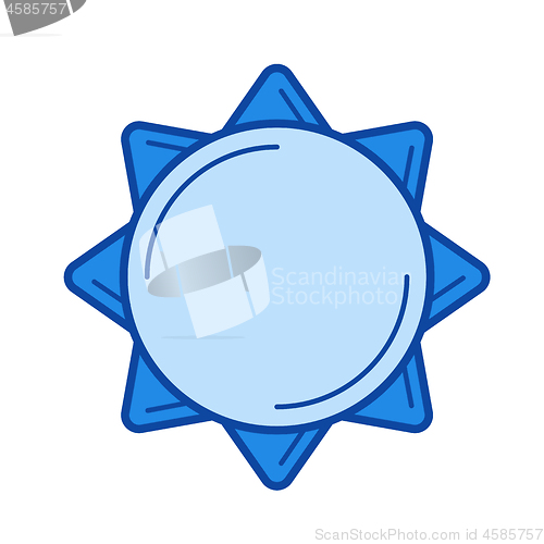 Image of Sun power line icon.