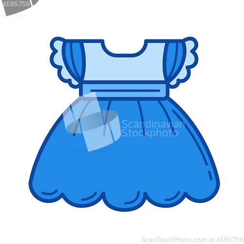 Image of Child dress line icon.