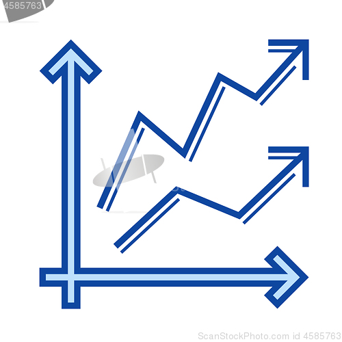 Image of Growth trend line icon.