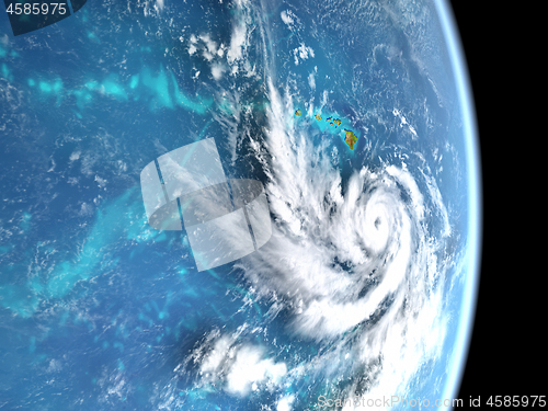 Image of Hurricane Lane space view