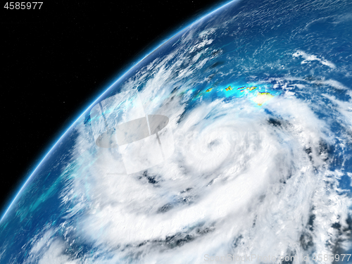 Image of Hurricane from Earths orbit
