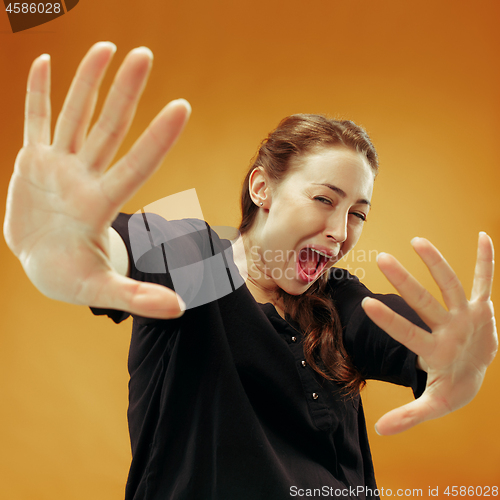 Image of Portrait of the scared woman