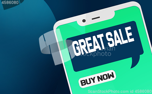 Image of Great Sale on mobile phone