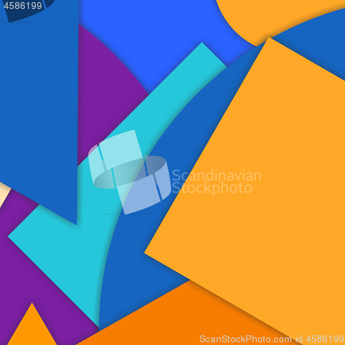 Image of modern layered flat shapes background