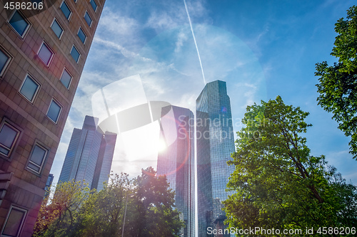 Image of Frankfurt Germany with some skyscrapers