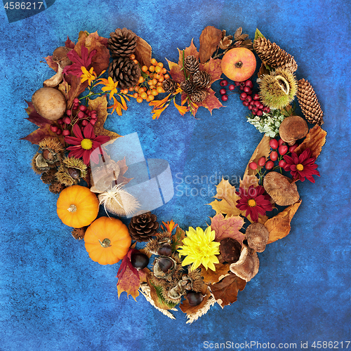 Image of Heart Shaped Autumn Wreath