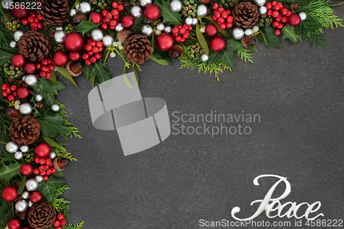 Image of Christmas Peace Background Border