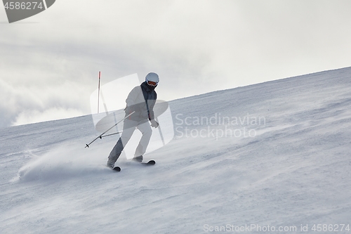 Image of Skiing in the winter snowy slopes