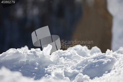 Image of Snow detail glimmering in sunlight