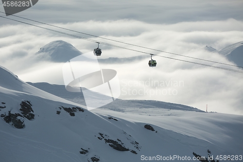 Image of Ski resort winter landscape