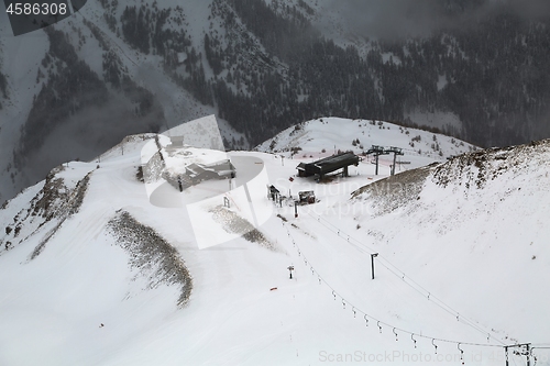 Image of Winter Snowy Mountain Landscape