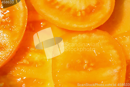 Image of Yellow sliced tomato