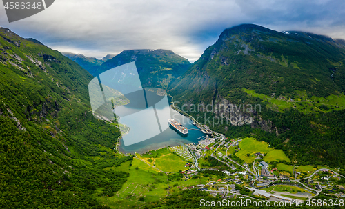 Image of Geiranger fjord, Beautiful Nature Norway.