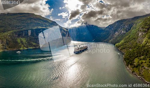 Image of Geiranger fjord, Beautiful Nature Norway.