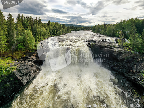 Image of Ristafallet waterfall in the western part of Jamtland is listed 