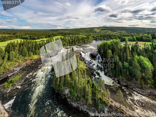 Image of Ristafallet waterfall in the western part of Jamtland is listed 