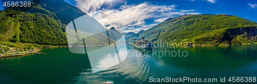 Image of Geiranger fjord, Beautiful Nature Norway.