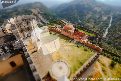 Image of Tilt shift lens - Kumbhalgarh is a Mewar fortress on the westerl