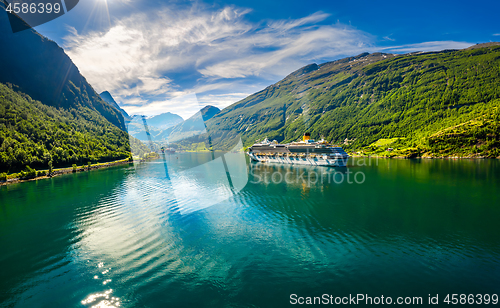 Image of Geiranger fjord, Beautiful Nature Norway.