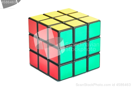 Image of Rubik\'s cube on white