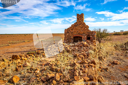 Image of Rural Australia old stone farmhouse in ruins