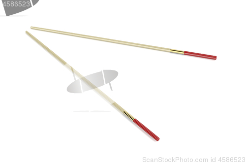 Image of Pair of wooden chopsticks