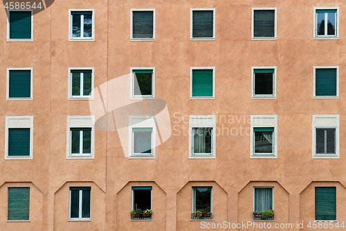 Image of Frontal view of the facade of building