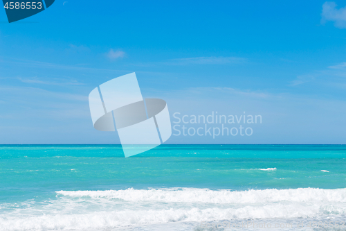 Image of Beautiful cerulean sea and waves