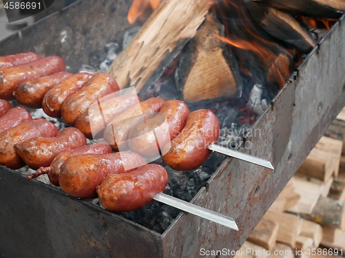 Image of Sausages roasted on charcoal