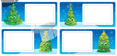 Image of Stylized Christmas theme cards 3